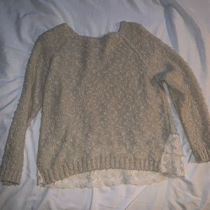 extra large (juniors) beige sweater